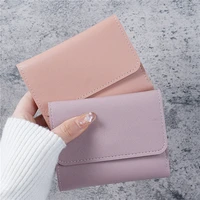 New Cute Wallets for Women Small Hasp Girl Credit Card Holder for PU Leather Coin Purse Female Wallet Short Purses for Women 1