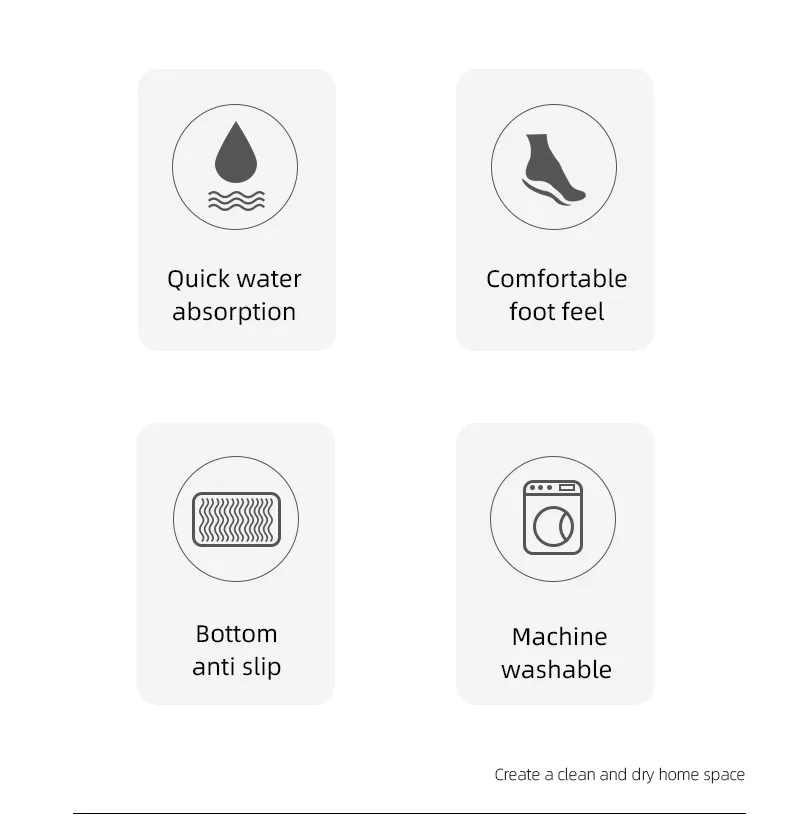 1 Satz einfarbige, einfache Badezimmer-wasserabsorbierende und rutschfeste Bodenmatte mit Steinmuster, bequem und weich, dreiteiliges Set – Detail 7