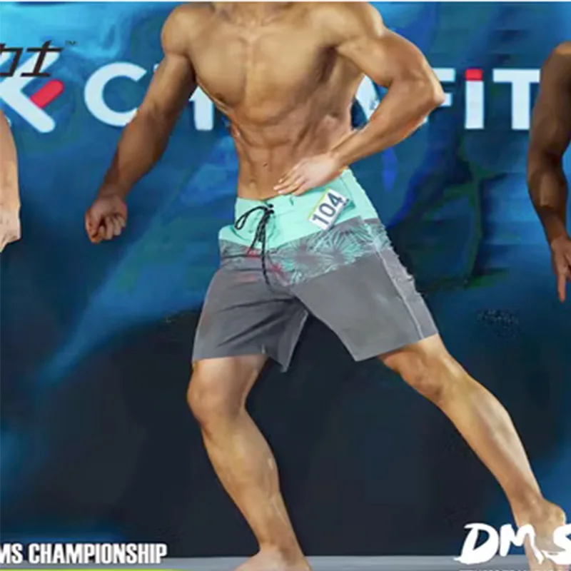 Men Beach Pants Waterproof Four-way Elastic Shorts Design Beach Surf quick drying surf pants Swimming shorts bermuda homme swim trunks