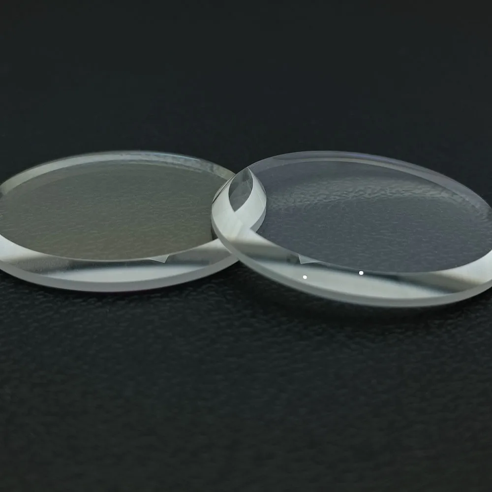 Double dome sapphire crystal 32mm watch glass blue/red