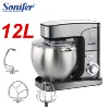 12L Stand Mixer Kitchen Aid Food Blender Cream Whisk Cake Dough Mixers With Bowl Stainless Steel Chef Machine Charm Sonifer 1