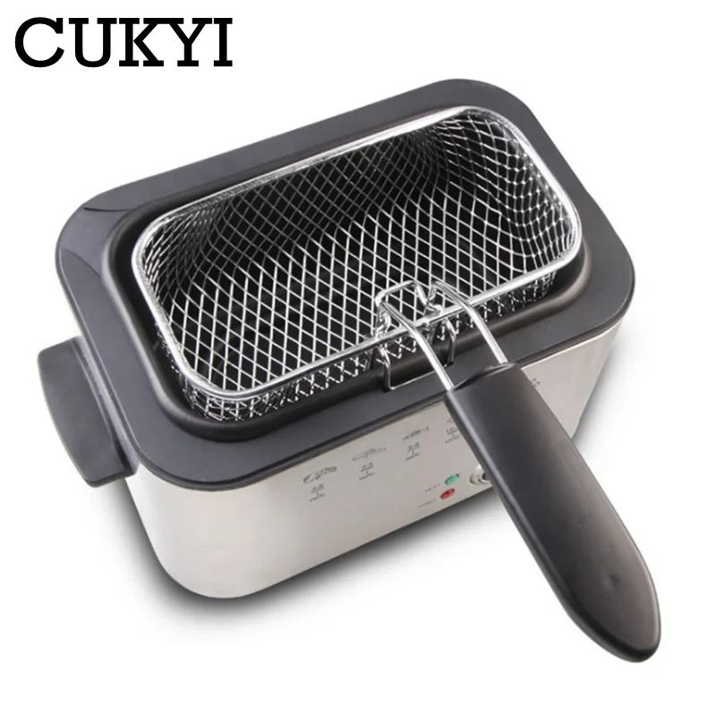 Household/Commercial Electric Frying Machine 1.5L Multifunctional Smokeless Deep fryers French Fries Maker Constant temperature 3