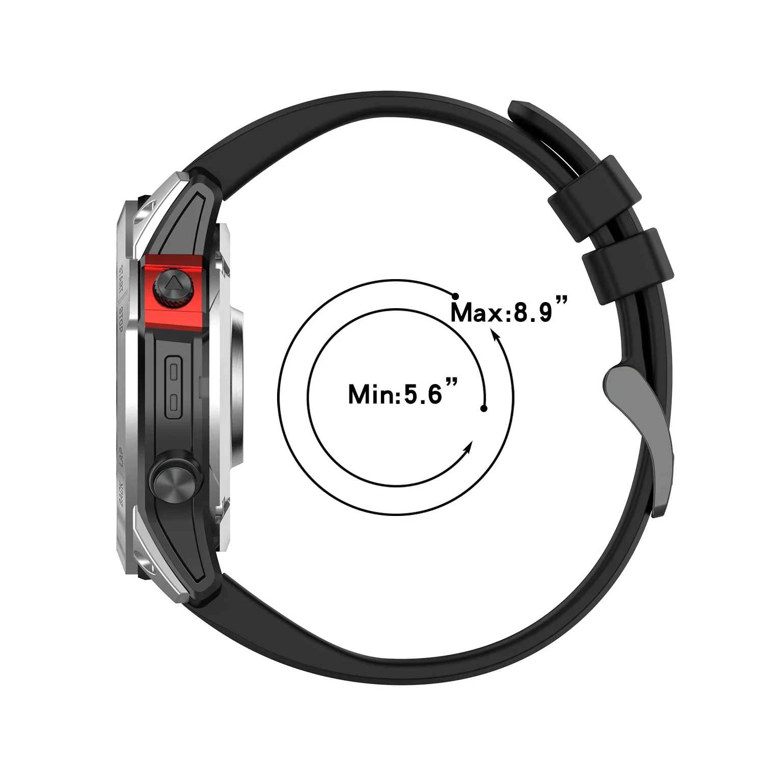 Quick Fit Sports Breathable Silicone Strap, 20/22/26mm