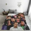 Theo James Photo Collage Blanket Fleece Warm Sofa Throw Blankets For Couch Bedding Travel Throws Bedspread Quilt 4