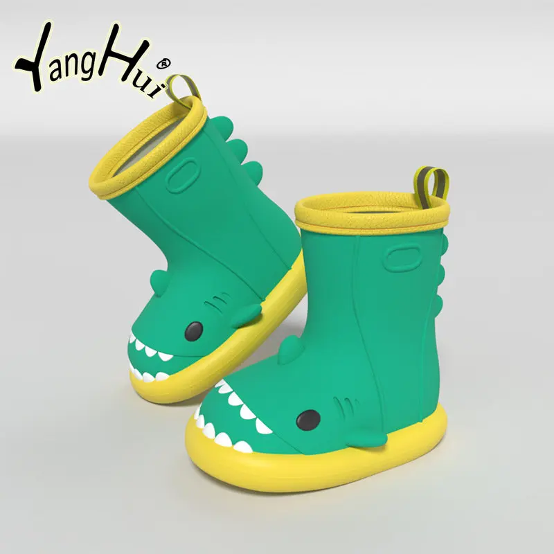 Bottes de Pluie de Luxe en Caoutchouc pour Femme Chaussures de Marche Imperm ables Rin age D contract es Courtes Style Dessin Anim Animal Nouvelle Collection 2023