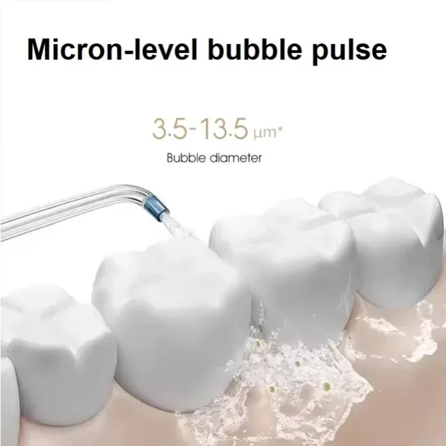 NEW XIAOMI Mijia Oral Irrigator 2, Portable Electric Water Flosser 200ml Type-C Charge 3 Modes for Teeth/Gum Cleaning 2 Nozzles 6