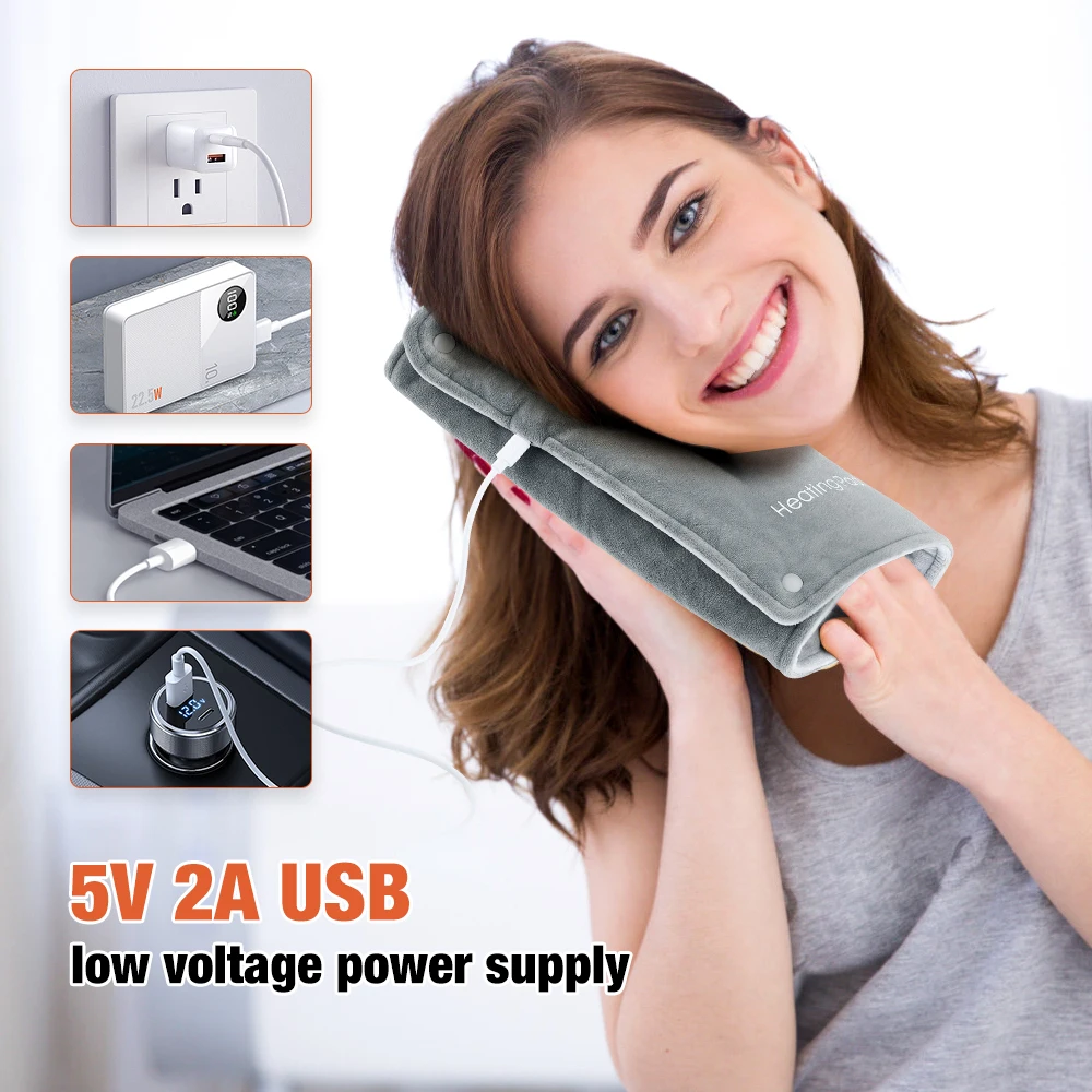 Graphene Thermostat Hand Warmer Electric Thermal Blanket Heating Pad Machine Washable Winter Heater for Home Office Rechargeable 6