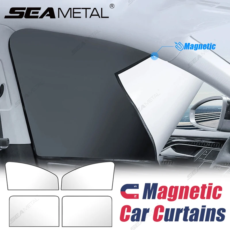 Magnetic Car Window Curtains Sun Shade UV Blocker