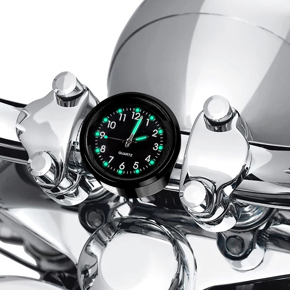 Horloges Pour Moto SHOWHEEL Montres De Moto étanches Et Lumineuses Pour Guidon Et Support De Guidon, Montre De Vélo, Universelle, Véhicules électriques Horloge Moto étanche Aluminium