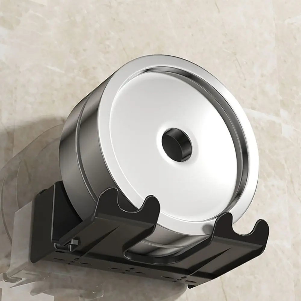 Black/White Hair Dryer Holder Wall-Mounted Strong Load-bearing Sorting Bracket Multifunctional Plastic Bathroom Organizer 3