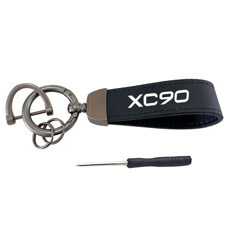 Porte-clés Voiture Avec Logo Volvo - Pour Modèles V40, V50, V60, V70, V90, En Métal Argenté, Cadeau Fan