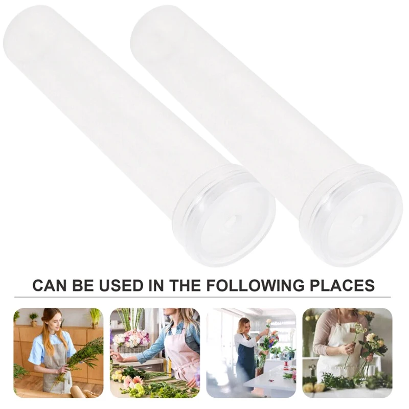 50 Pcs Fresh Flower Fresh-keeping Tube 11cm Plastic Plant Nutrition Tube Water Storage Container Floral Packing Supplies