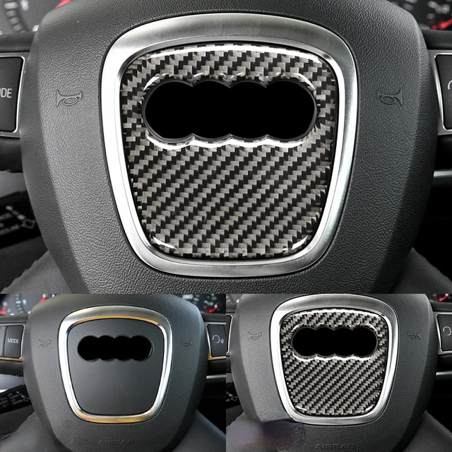Auto Lenkrad Ring Trim Carbon Faser Aufkleber Aufkleber Abdeckung  Dekoration Für Audi A4 A6 B8 C6 Q5 8R Q7 4L A3 8V Auto Zubehör - AliExpress