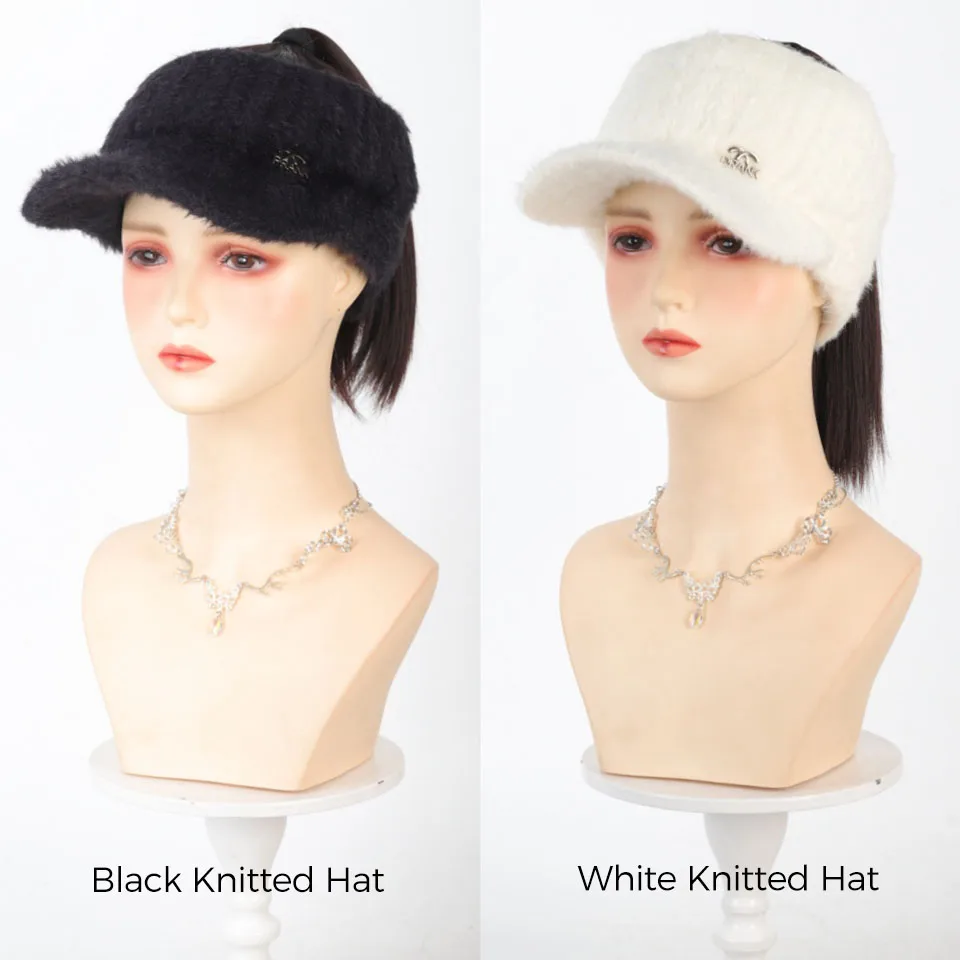 Synthetic Straight Hair Ponytail Extension Wig Black