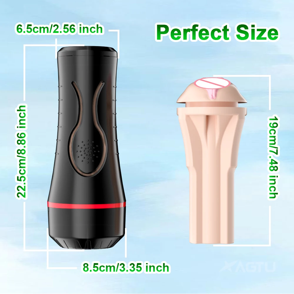 Male Masturbators for Men Vibrating Masturb Cup Vagina Vacuum Pocket Pussy Endurance Exercise Masturbation Vibrator Sex Toys