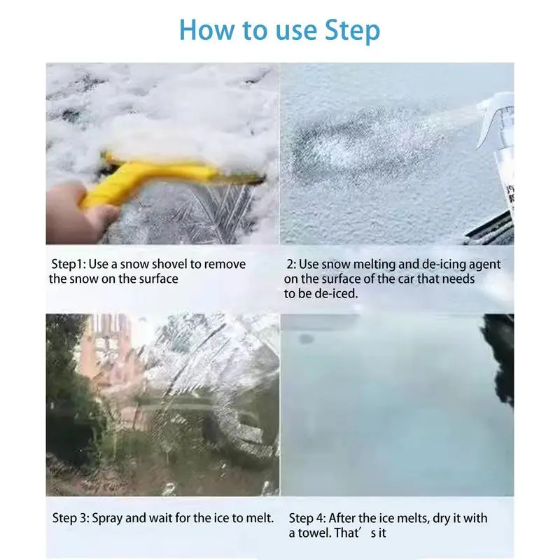 De-icer Spray De Ice Defroster For Car Window Cleaner Auto Windshield Deicing Spray 300ml Deicer Anti Freeze For Car