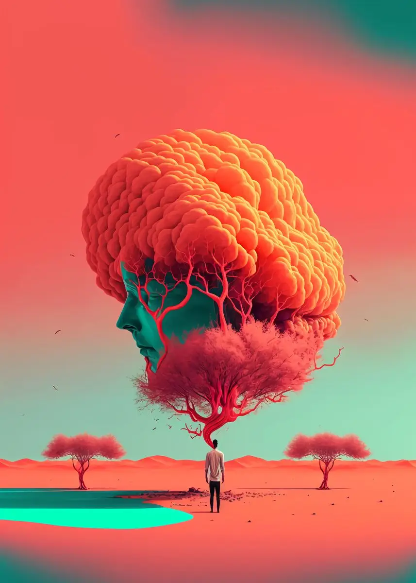 Surreal Modern Mindfulness Canvas Wall Art: Abstract Prints