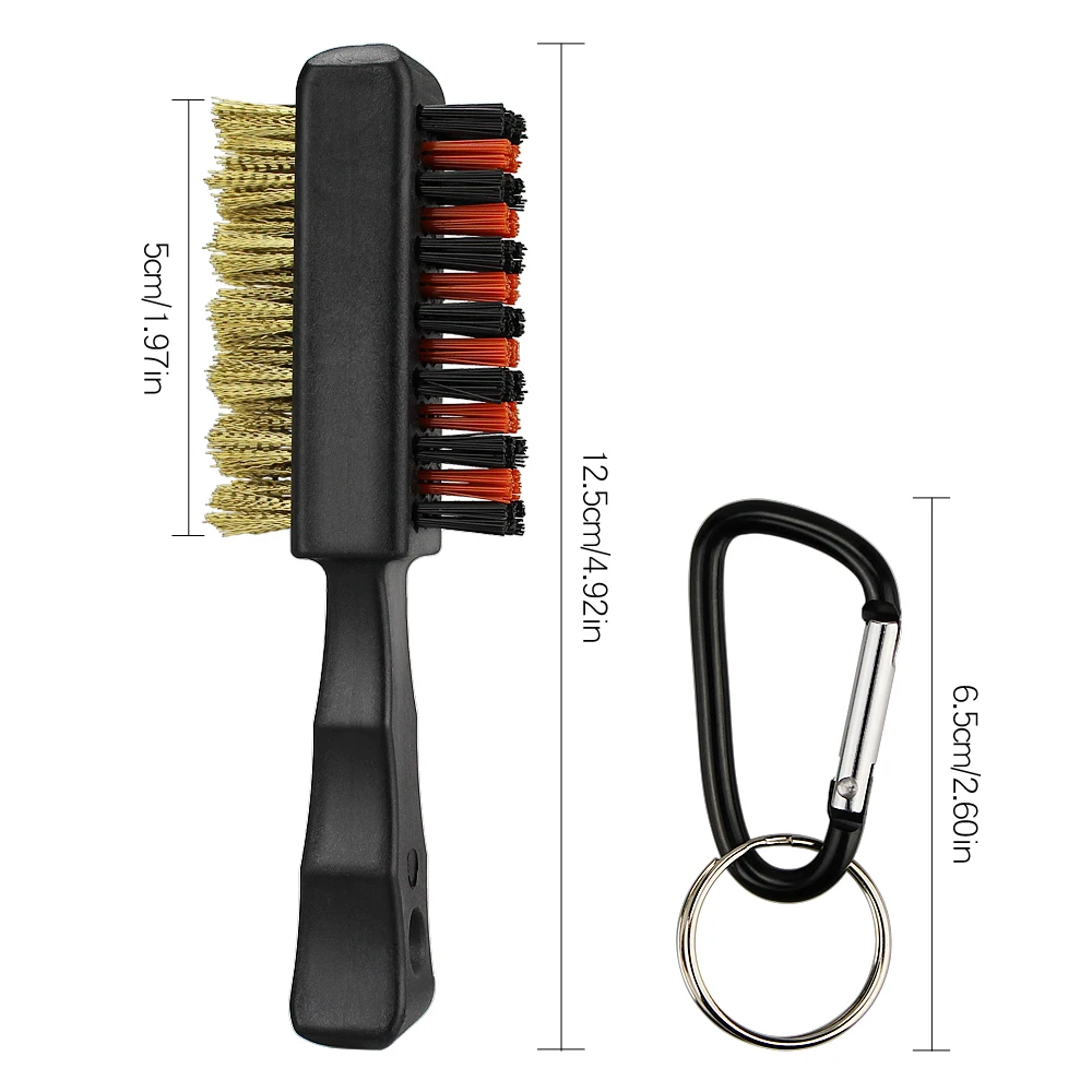 1 Pc Golf Club Brush Groove Cleaner Dual Sided Tools Portable Metal Lightweight Nylon Accessories for Iron Balls Shoes New Gift 3