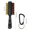 1 Pc Golf Club Brush Groove Cleaner Dual Sided Tools Portable Metal Lightweight Nylon Accessories for Iron Balls Shoes New Gift 3