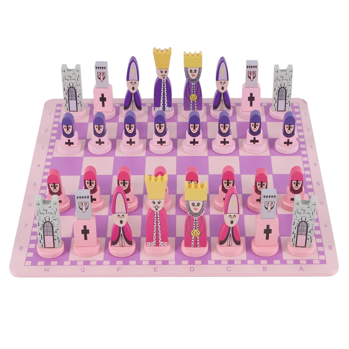 Travel Chess Set with Chess Board Educational Toys for Kids and Adults Pink HOT