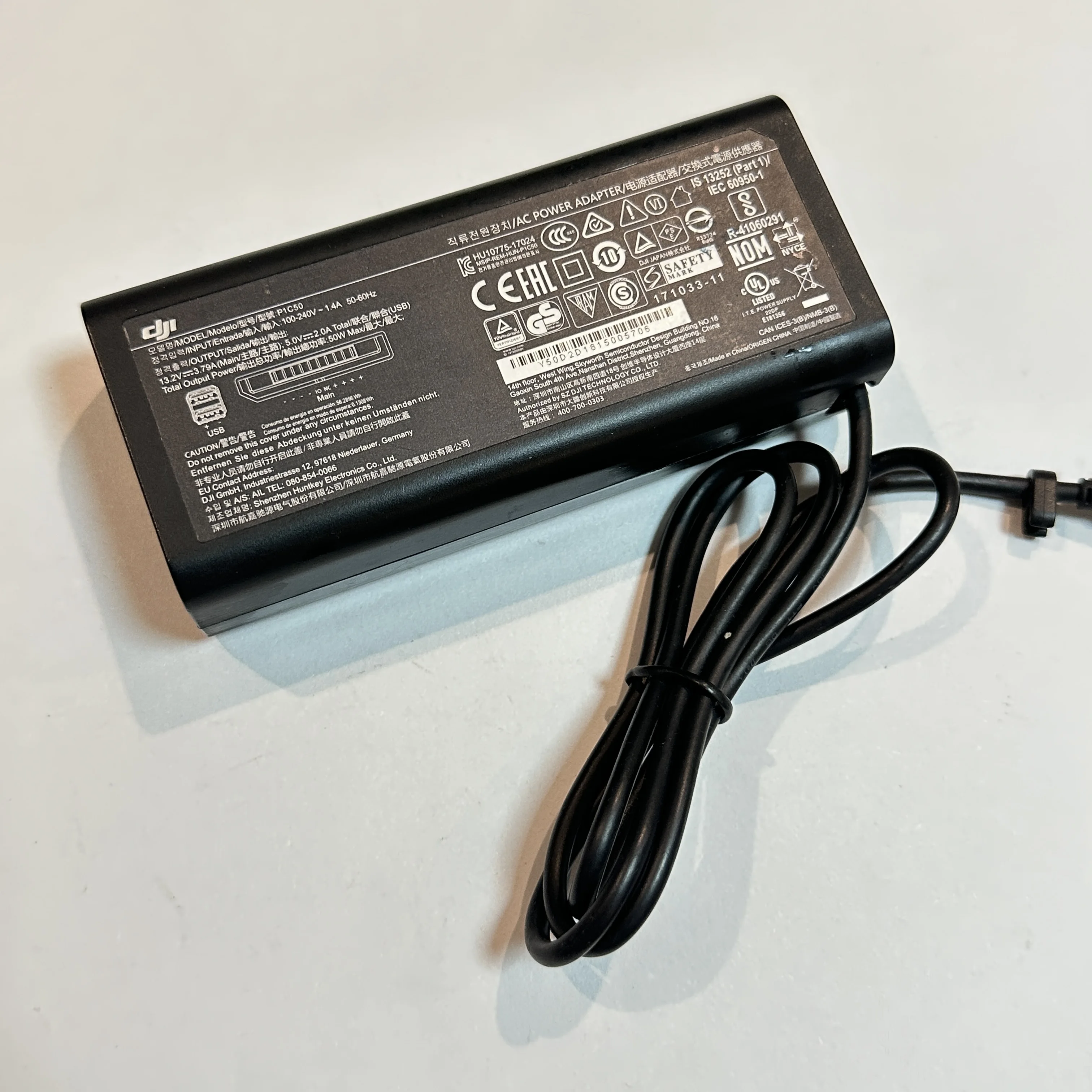 FOR DJI Mavic Air Charger battery charg AC Cable 50W 13.20V 3.79A adapter P1C50 Drone Accessory with Plug