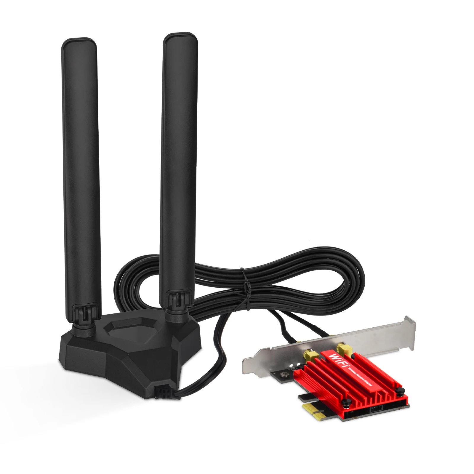 WiFi 6E PCIe Card for Desktop PC with Tri Band Wireless Adapter