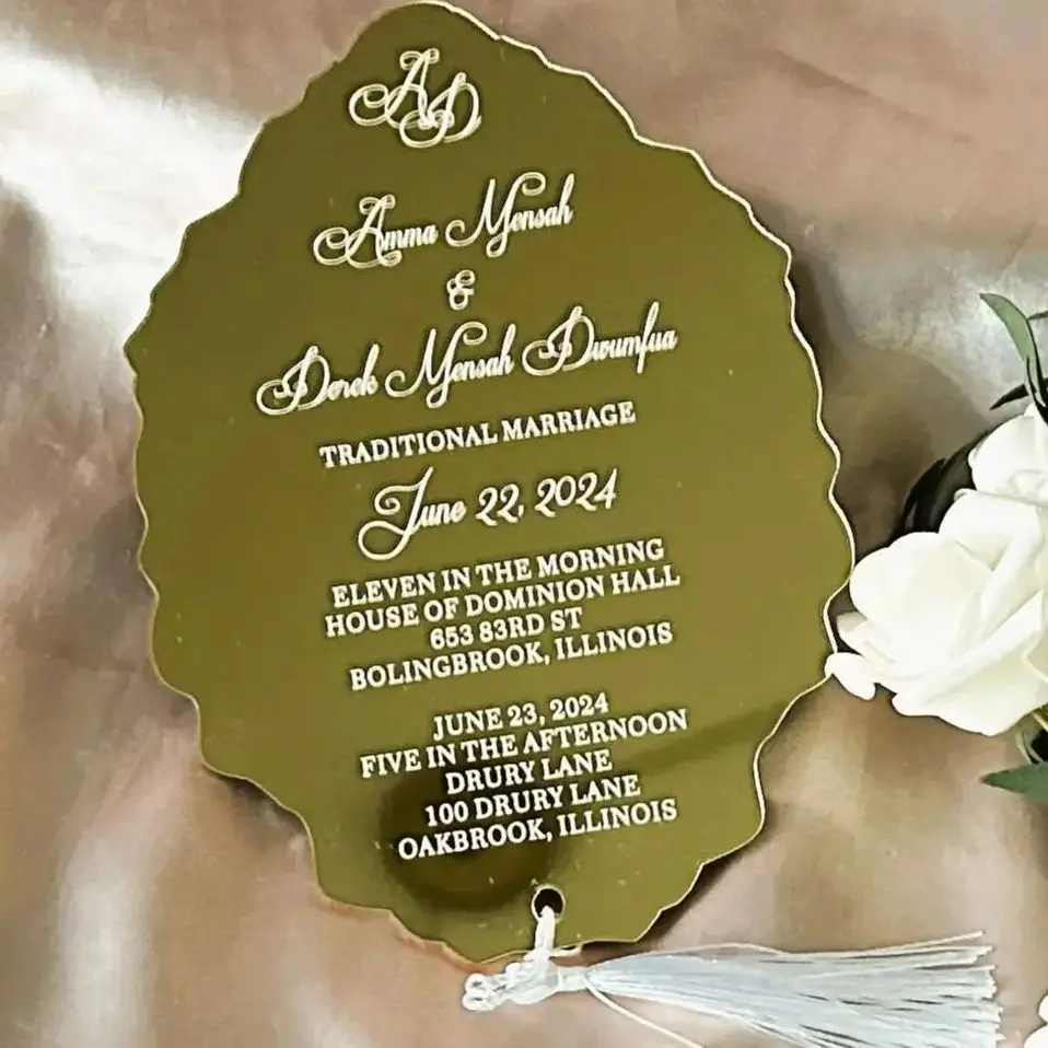 Biglietto d'invito per matrimonio in acrilico, personalizzato Crea la tua  nappa per biglietto d'invito, invito personalizzato, specchio dorato, 10  pezzi - AliExpress, image size:958x958