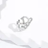 YCP  new simple micro inlaid zircon V letter ear bone clip without ear hole temperament ear clip 3