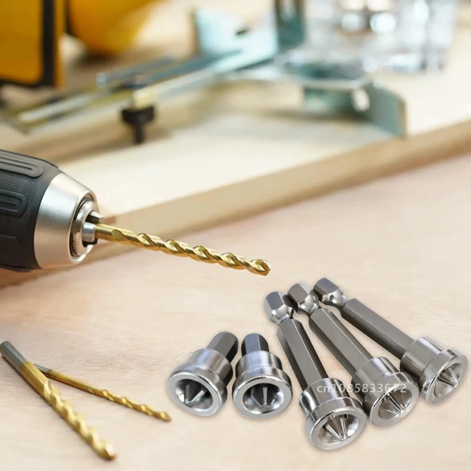 

Positioning Magnetic Screwdriver Bits Set 5pcs, Hex Shank Woodworking Screw Batch Head Positioning Bit