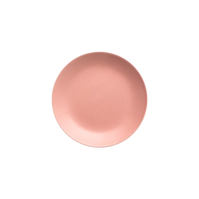 4 Sizes Matte Pink Plates Dinnerware Dishes for Serving Modern Plate Sets Dinner Set Japanese Tableware Plates Food Bone China