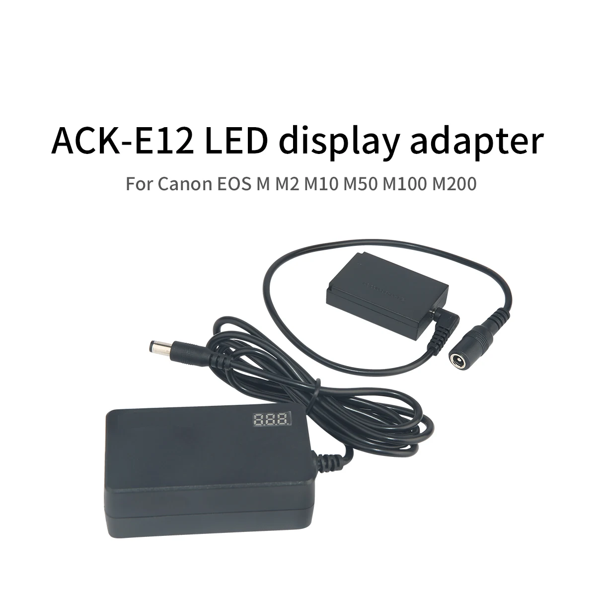 

Адаптер для светодиодного дисплея ACK-E12, фотоадаптер постоянного тока, фотоаккумулятор для Canon EOS M M2 M10 M50 M100 M200
