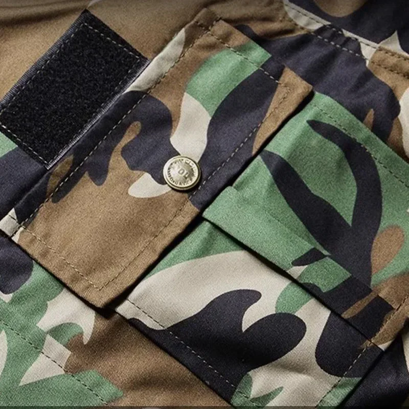 Men's Outdoor Training Camouflage Uniform Tactical Climbing Hiking Suit Jacket + Pant Set