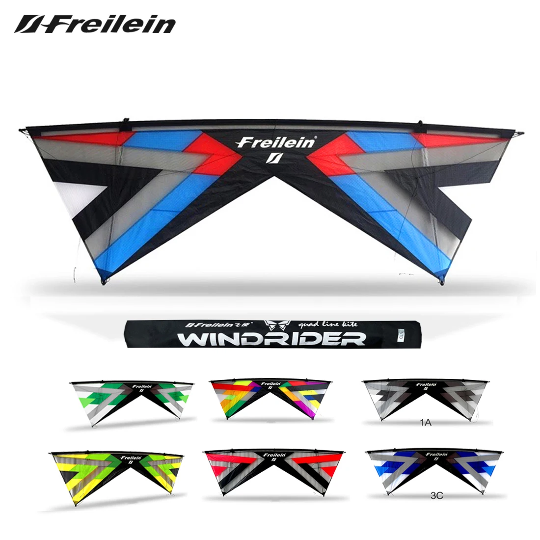 

Freilein 4 Line Stunt Kite Professional 2.42m Beginner Acrobatic Kite PC31 13" Handle + 4x30mx90lb Dyneema Flying Lines + Bag