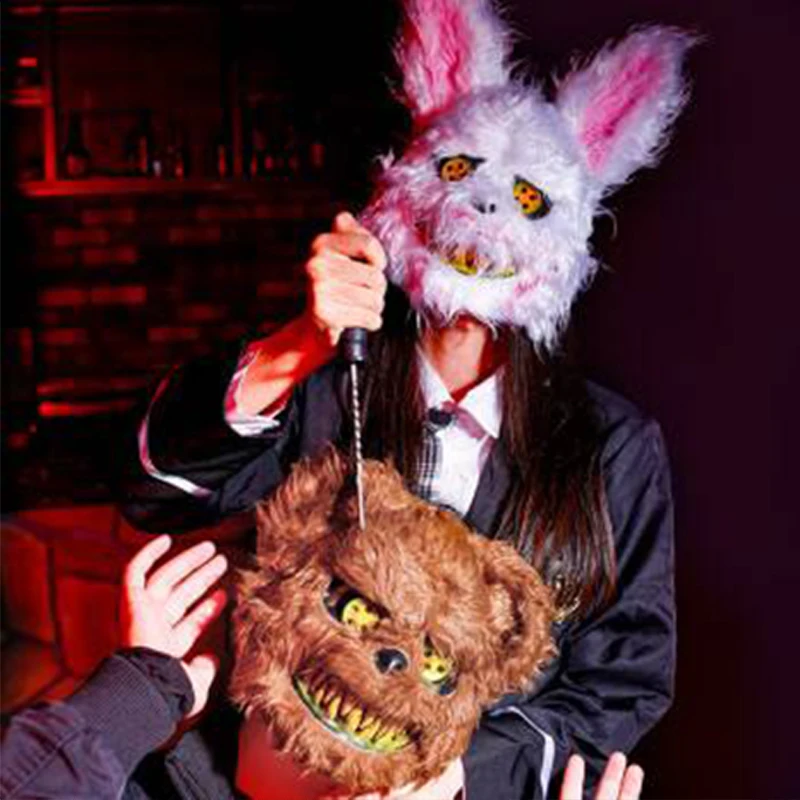Halloween Mask Killer Rabbit Adult Rabbit Costume Horror Bloody