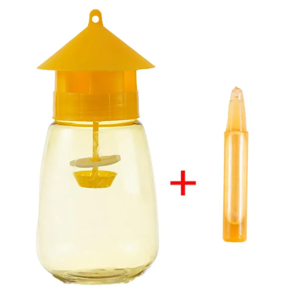 Fruit Fly Trap Killer Set With Attractant Plastic Drosophila Trap Anti Fly Catcher Orchard Insect Pest Control Products fruit fly trap fly trap