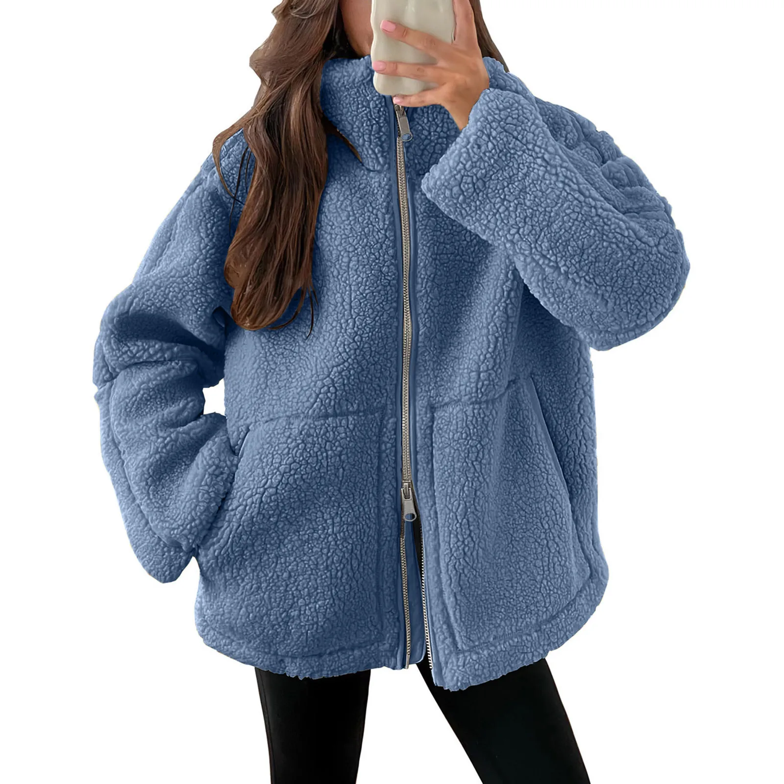 Women Autumn Winter Fleece Jacket Coat