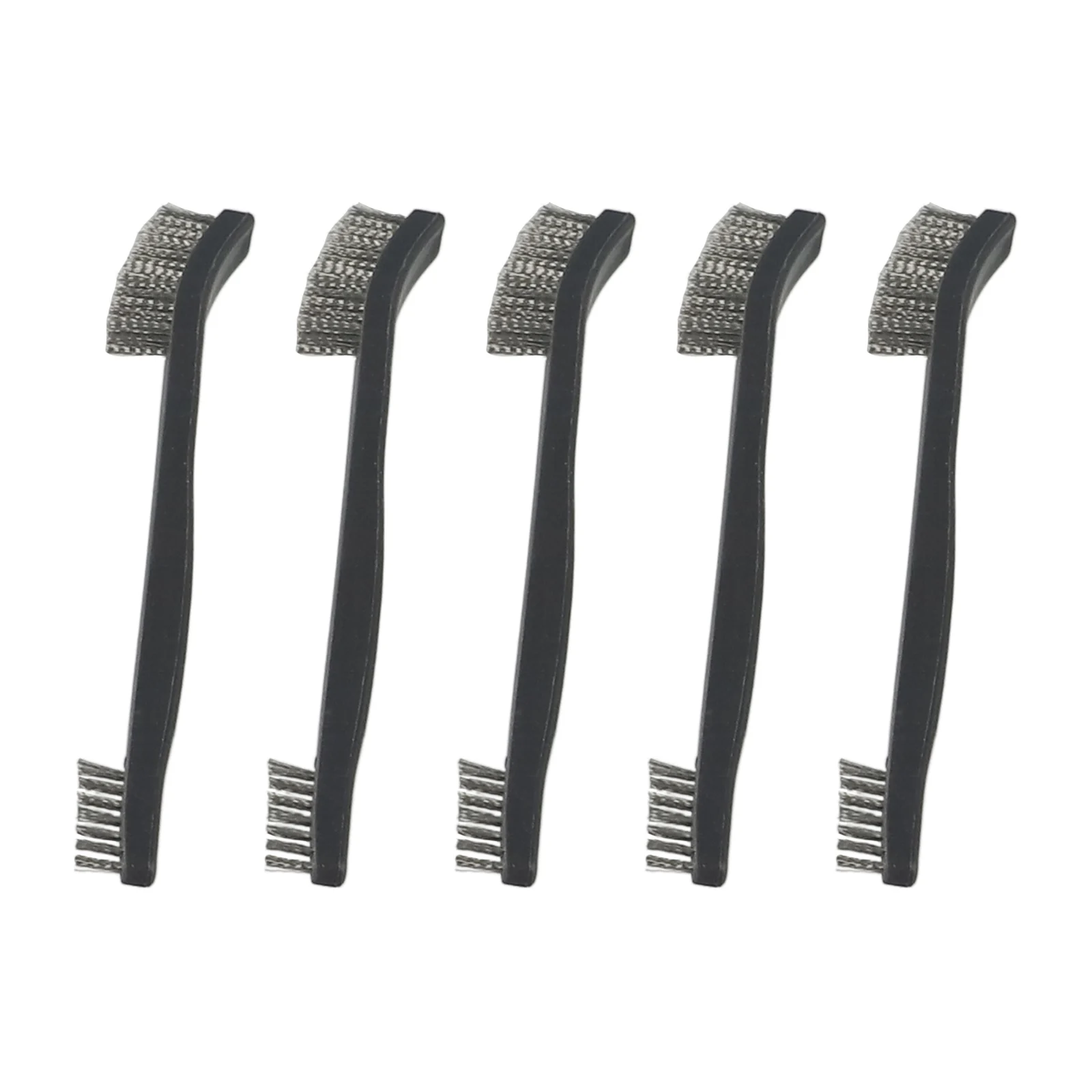 5pcs Double Head Wire Brush Set Steel Wire/Copper Wire/Nylon Cleaning Toothbrush Detail Metal Rust Brush Polishing Cleaning Tool