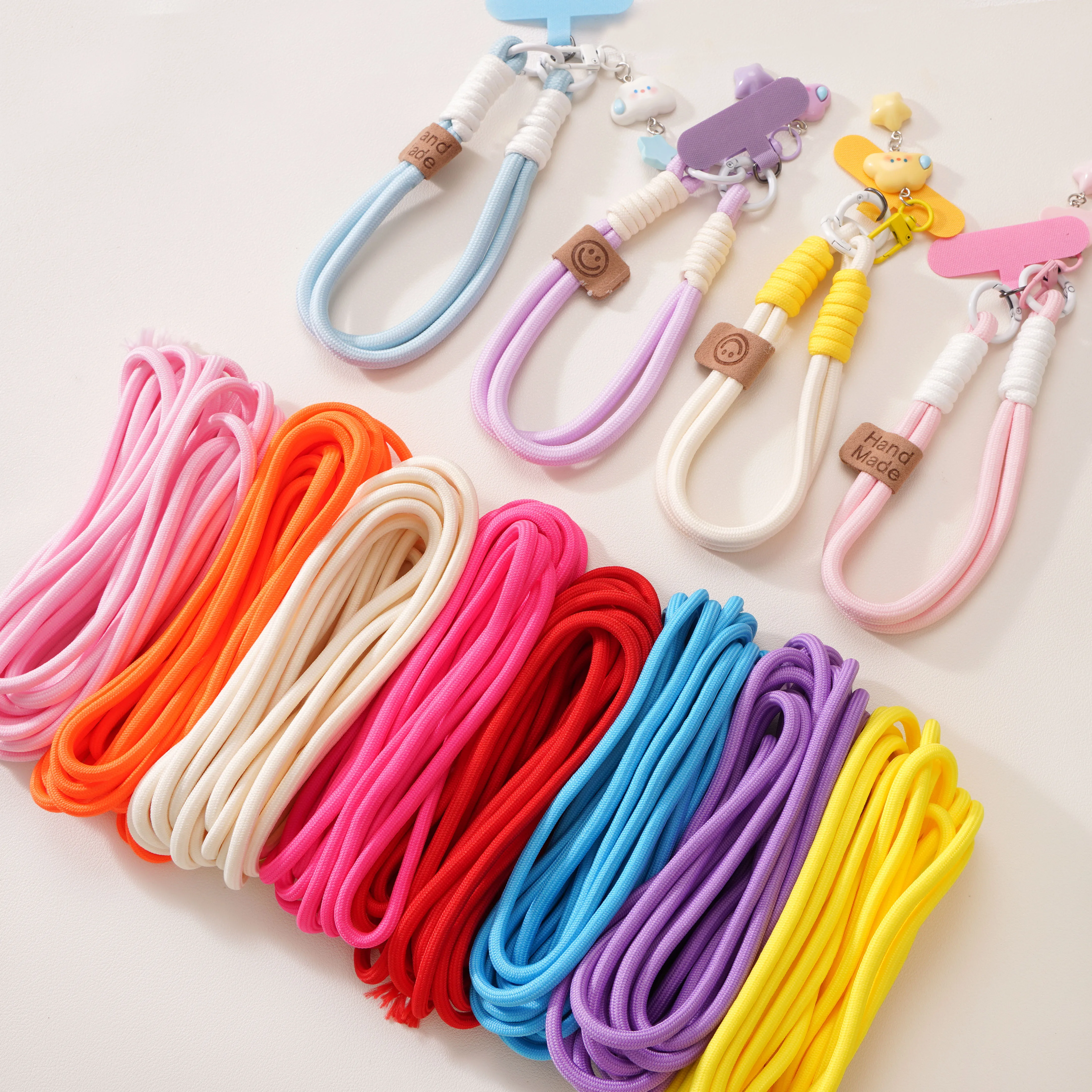 Vibrant 5mm Braided Polyester Rope for DIY Crafts and Home Sewing