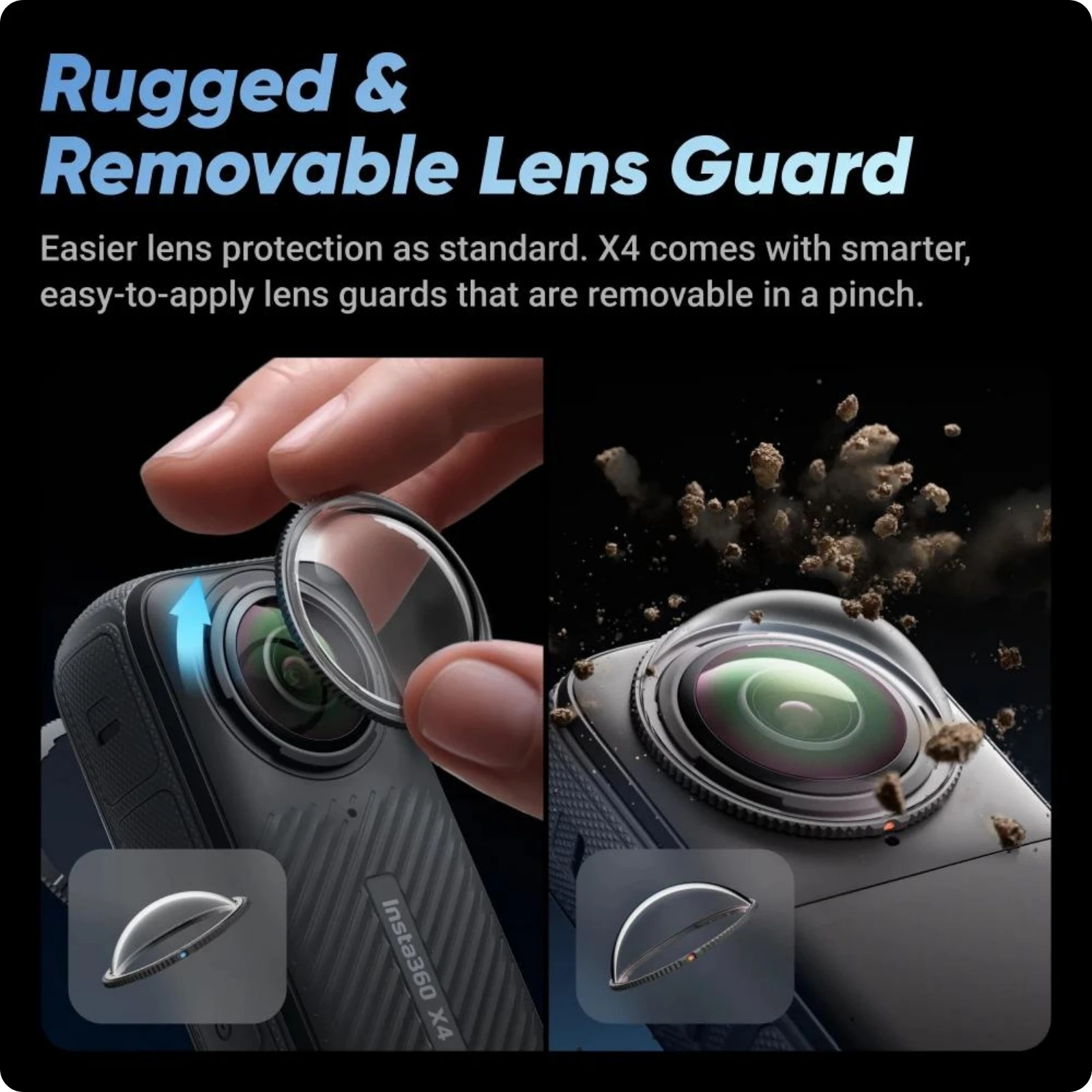 Insta360 X4 360°アクションカメラ 8K 72MP アクティブHDR 2.5