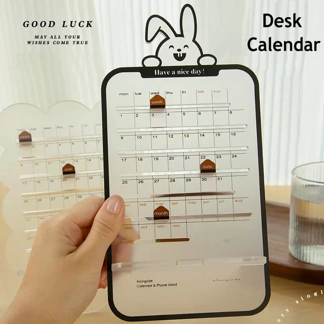 Ins Creative Time Perpetual Table Calendar Manual Acrylic Desk Calendario  Home Decoration 3 Ring Date Record Gift Set Handmade D - AliExpress