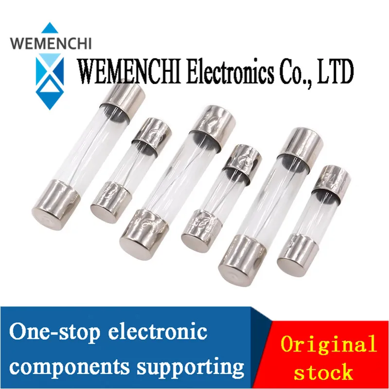 Glass Fuse Kit 10pcs/lot 5*20mm 6*30mm Fast Blow Glass Tube Fuses 250V 0.5 1 2 3 4 5 6 8 10 15 20 25 30 A AMP