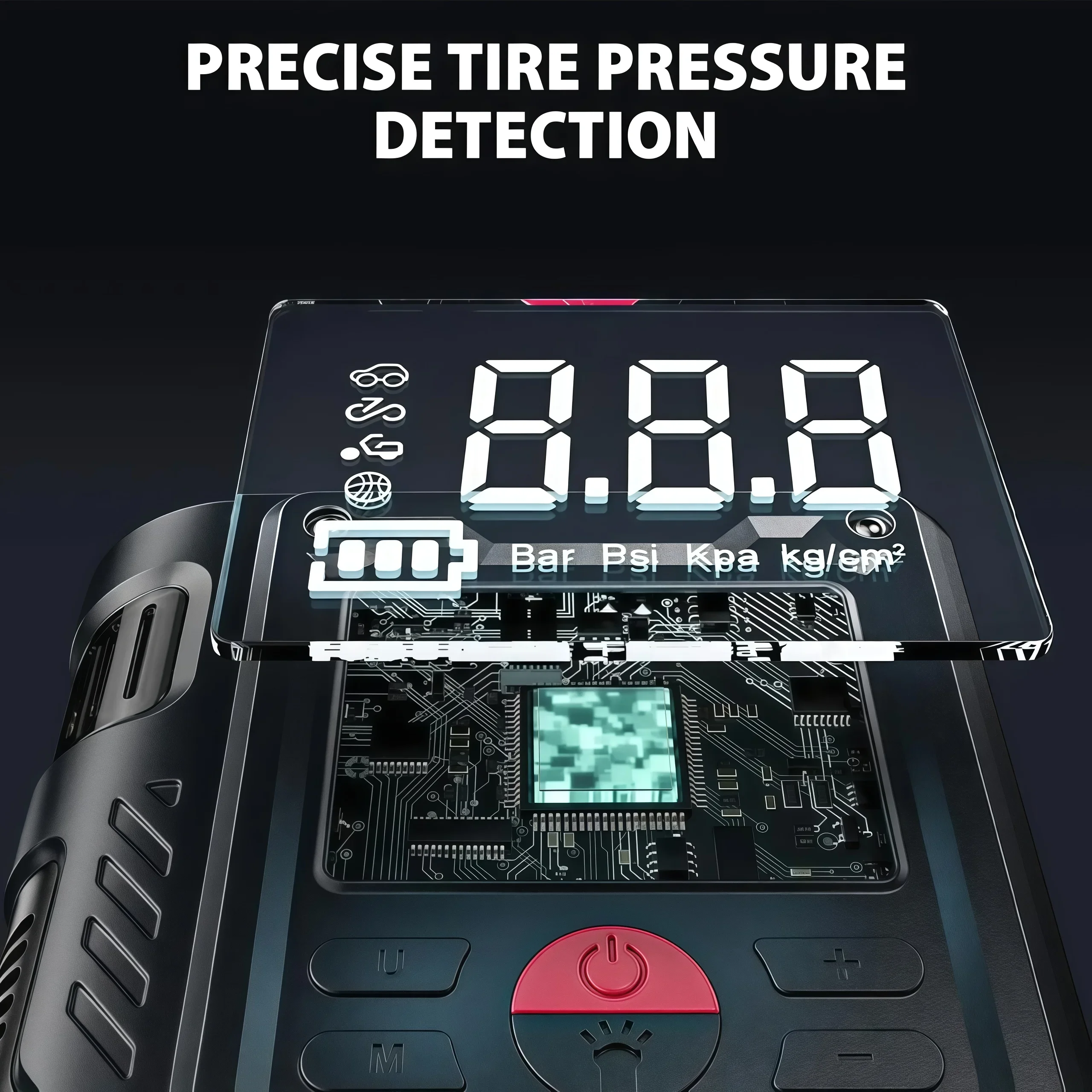 JKUOO Car Jump Starter with Air Compressor 2