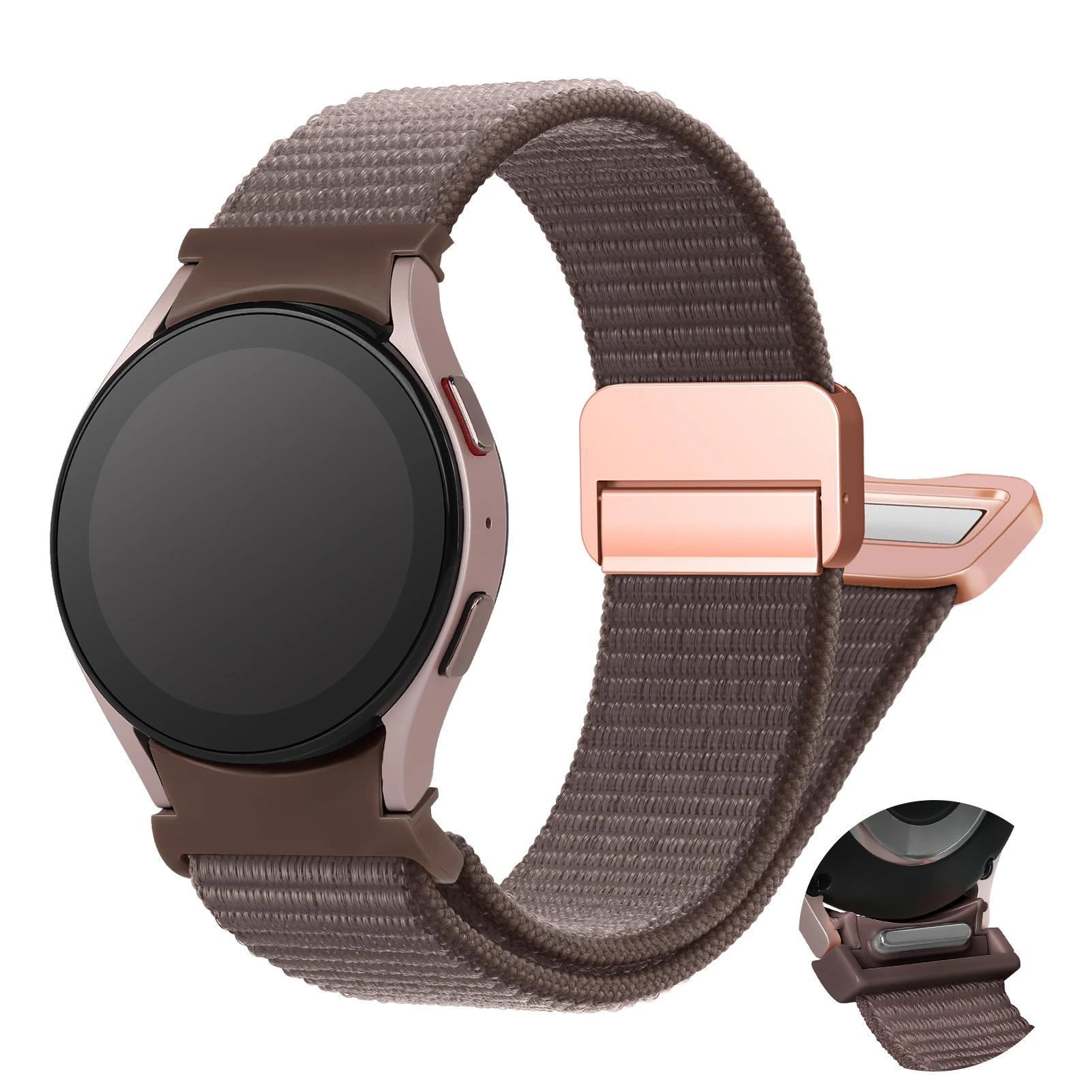Magnetic Nylon No-Gap Smartwatch Bracelet Strap