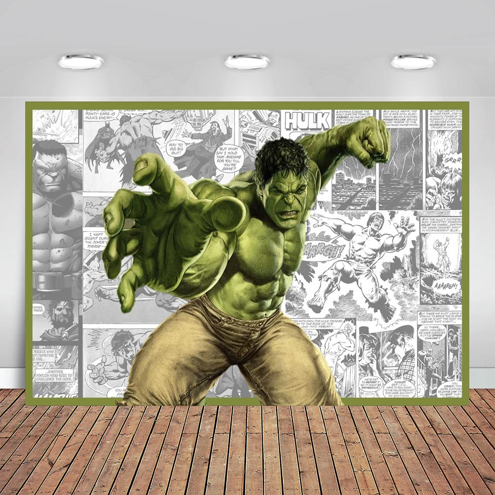 Avenger Hulk Smash Photo Background Boy Birthday Party Photo Background Supereroe Theme Banner Poster Decorazioni Photo Booth Prop