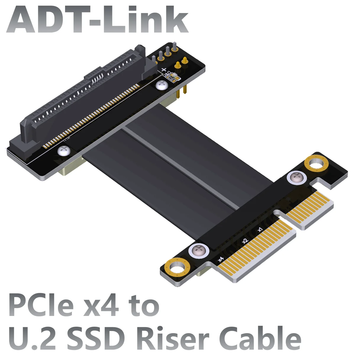 ADT-Link U.2 Interface PCIE 3.0 x4 to U.2 SSD Riser Cable SFF-8639 NVMe ...