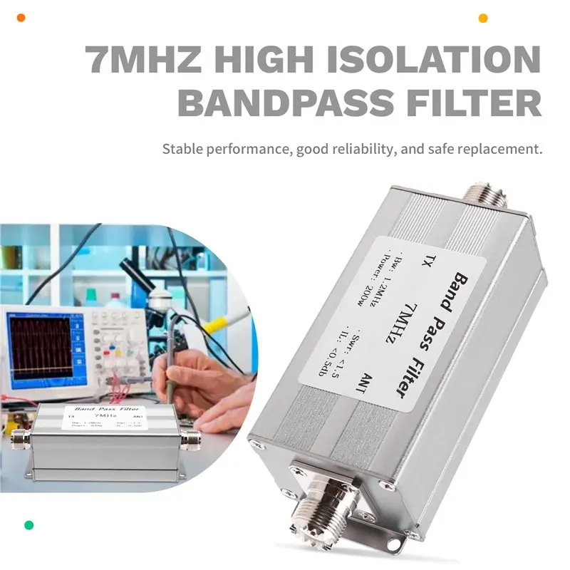 【NEWLY】단파 7Mhz 대역 통과 필터 고절연 BPF 감도 증가 200W