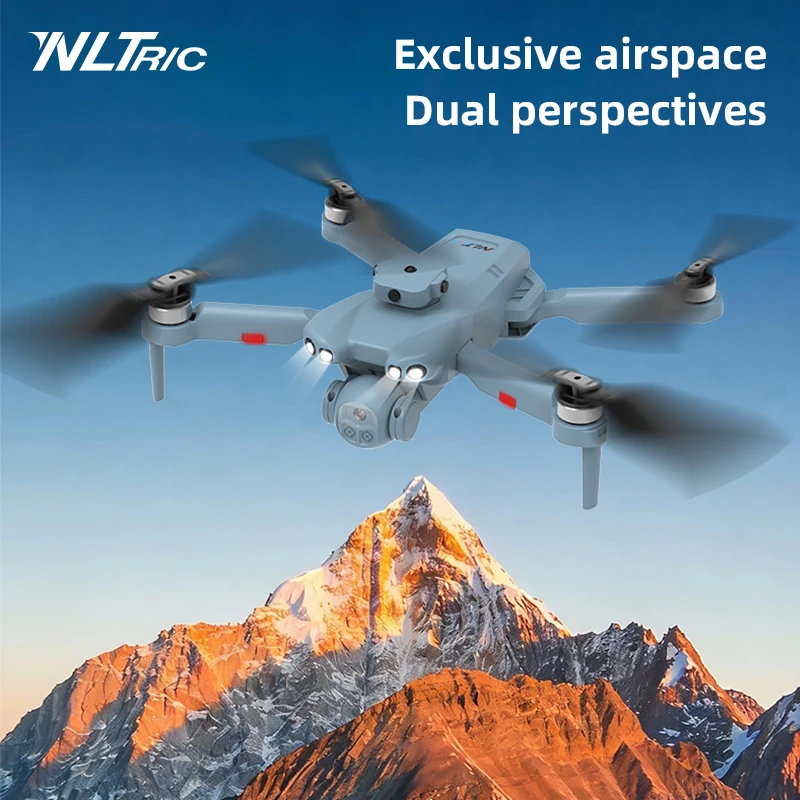 Drone 4K WiFi avec Maintien d'Altitude posé sur une surface plane avec sa batterie 2500mAh visible