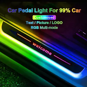 Lumière de seuil de porte de voiture personnalisée, lumière de bienvenue  RVB multimode, capteur infrarouge, éclairage de seuil de voiture solitaire,  décoratif, nouveau - AliExpress