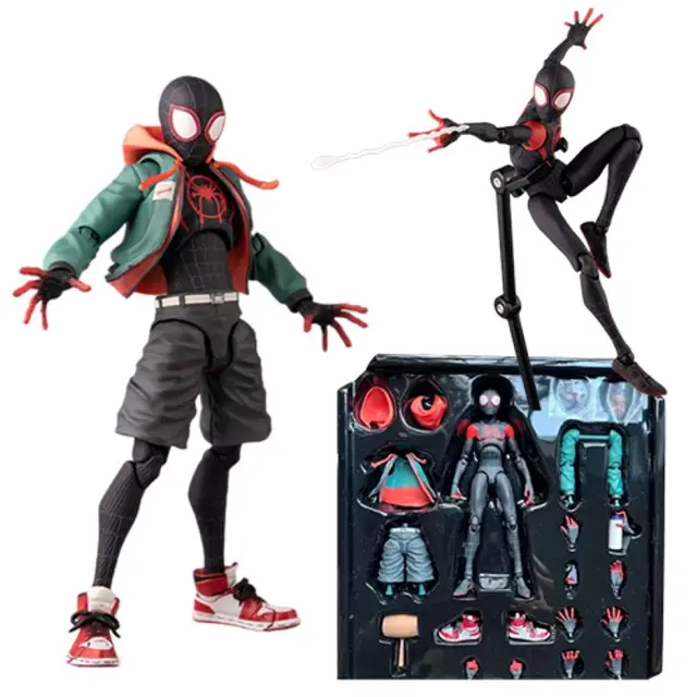 In Stock Marvel Legends Sentinel Spiderman Action Figure Spider-verse Miles Sv Shf Morales Peni Parker Anime Figures Statue Toys - Beige