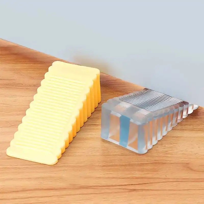 Door Stopper Silicone Door Stopper Door Stopper Bumpers Silicone Door Stopper Reusable Shock Absorbent Block Wedge Doorstops Door Handle Stopper Home Office Anti-collision